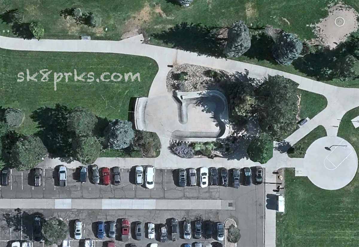 Arvada Memorial Skatepark satellite view