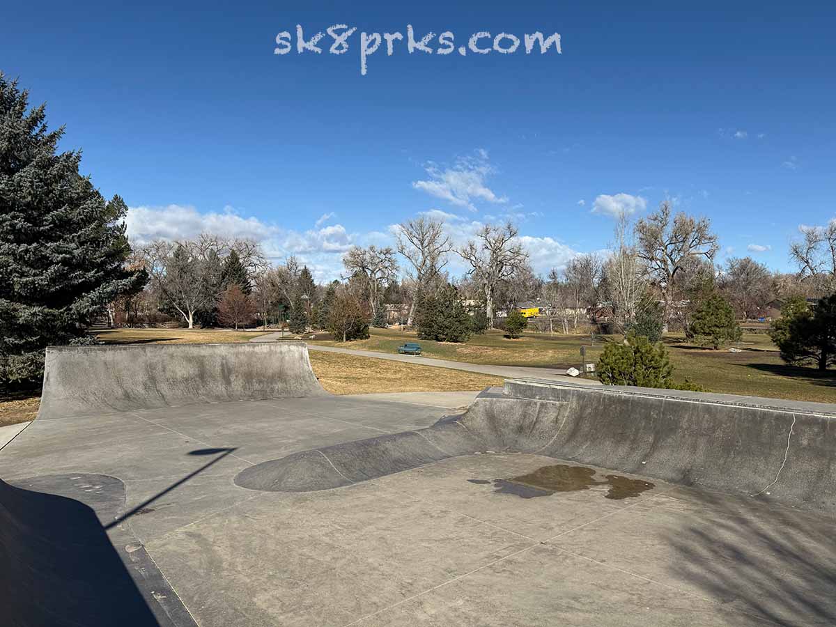 Arvada Memorial Skatepark roller and 6' quarter pipe