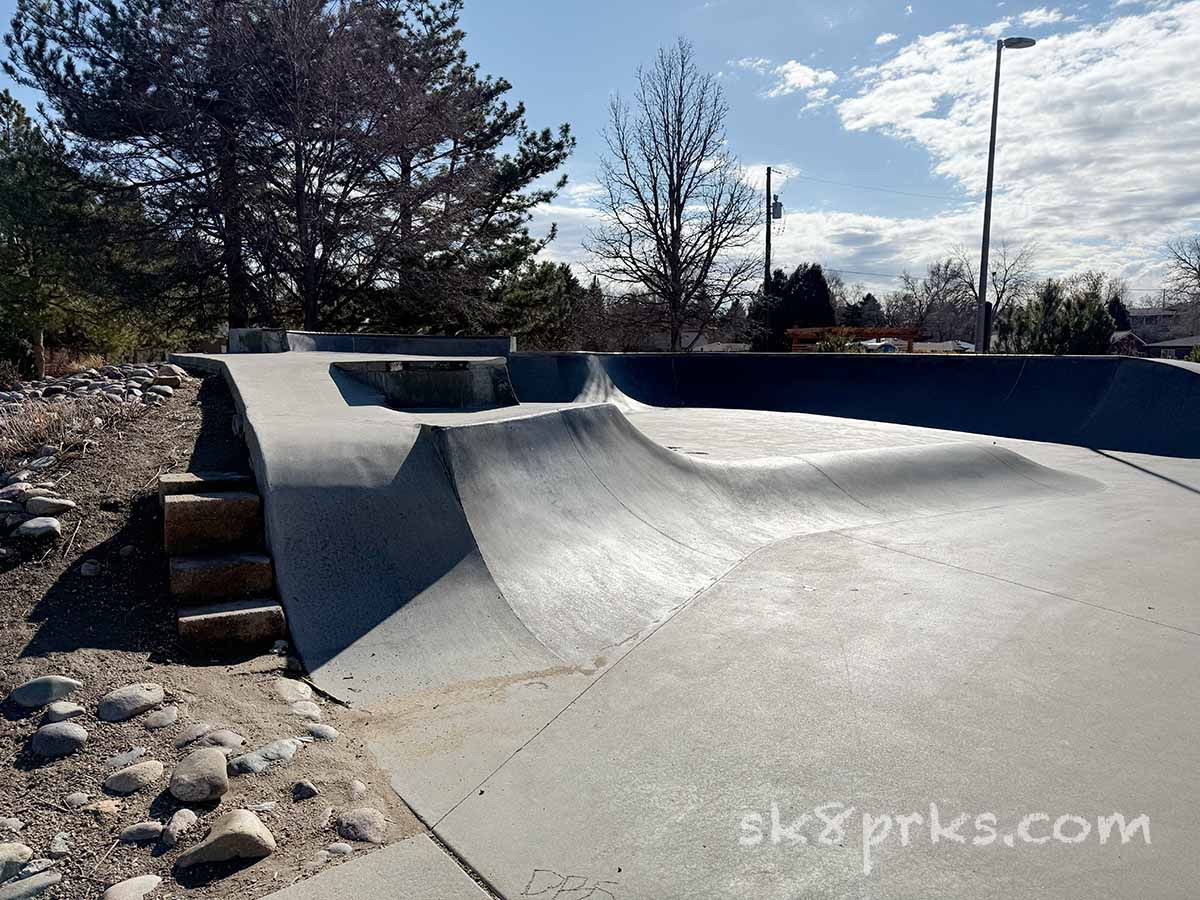 Arvada Memorial Skatepark noping quarter pipe