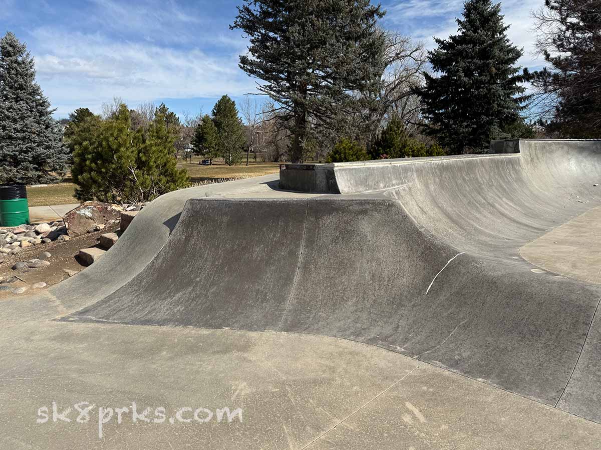 Arvada Memorial Skatepark roller/hip quarter pipe