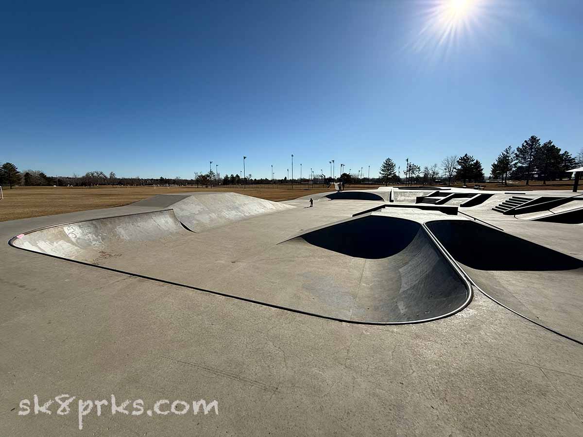 Clement Park Skatepark medium bowl spine