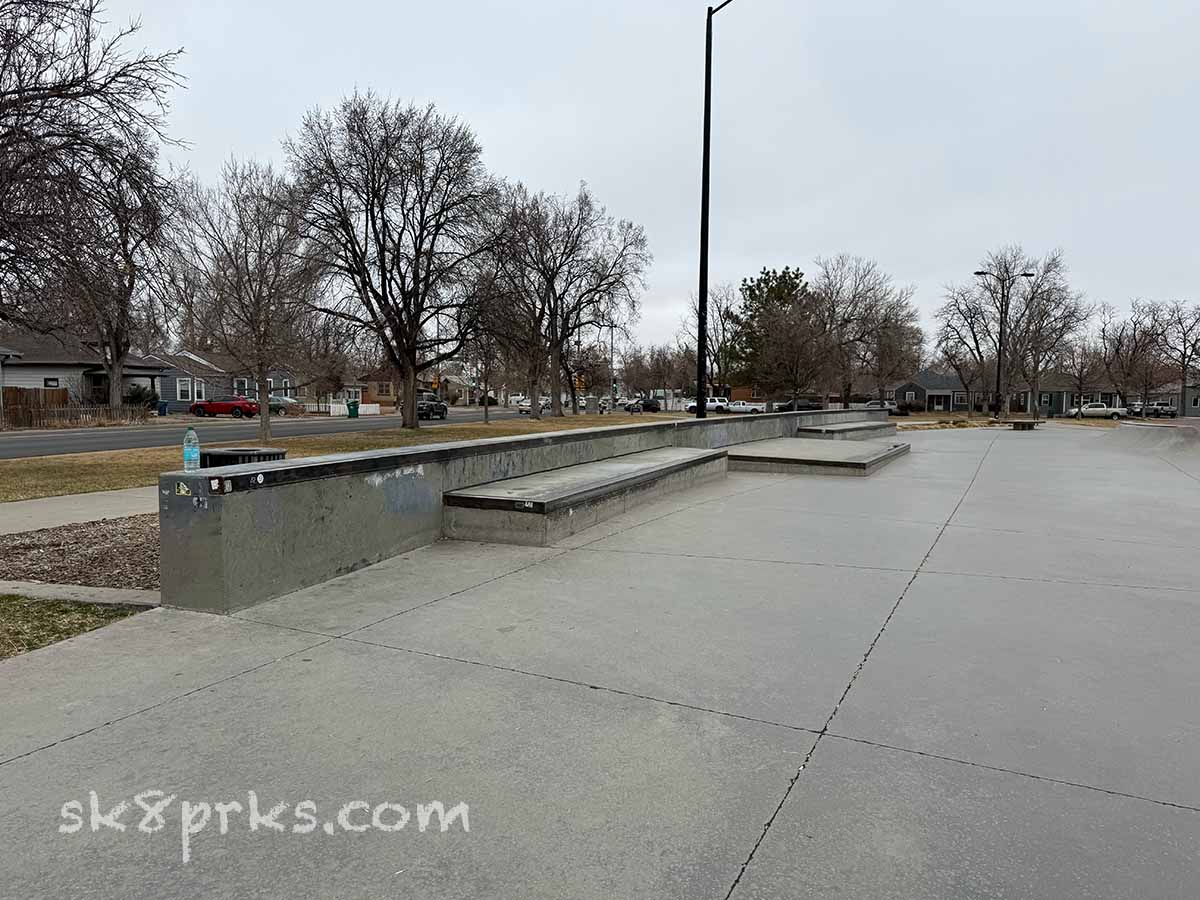 Dayton Skatepark ledges and manny pad