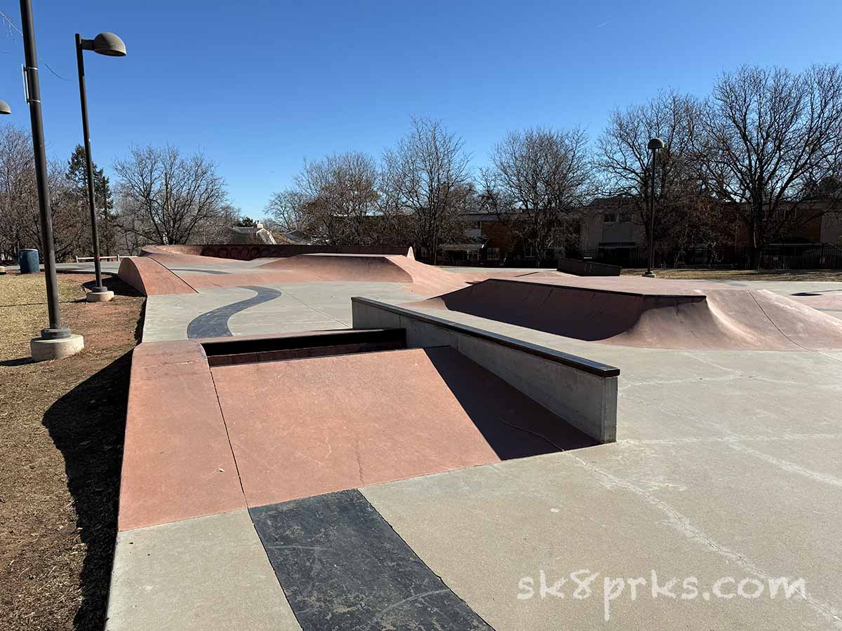 Don Anema Memorial Skatepark A-frame gap and rail/block