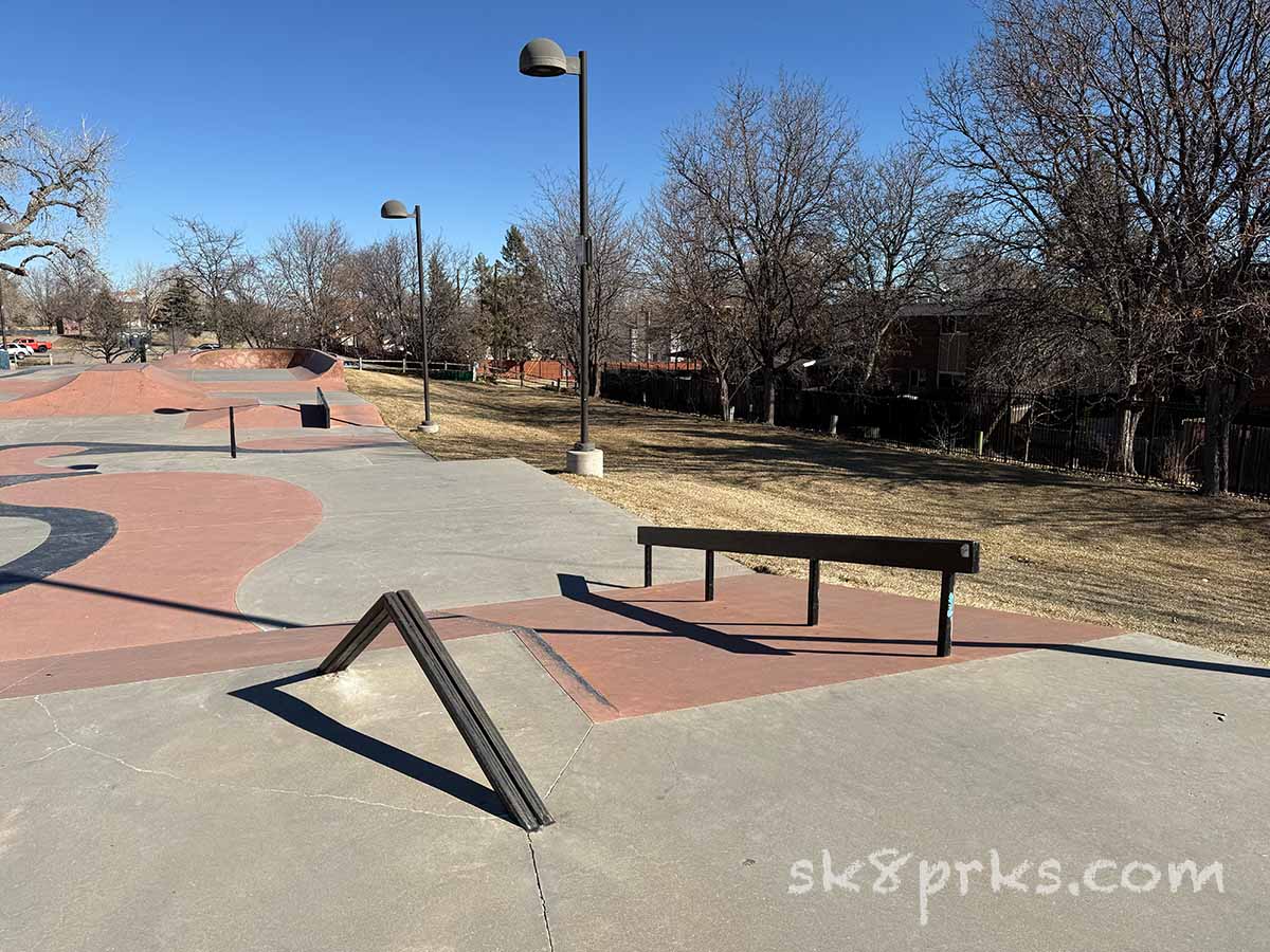 Don Anema Memorial Skatepark A-frame rail and down rail