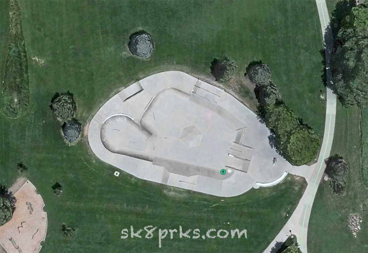 Edgewater Skatepark satellite view