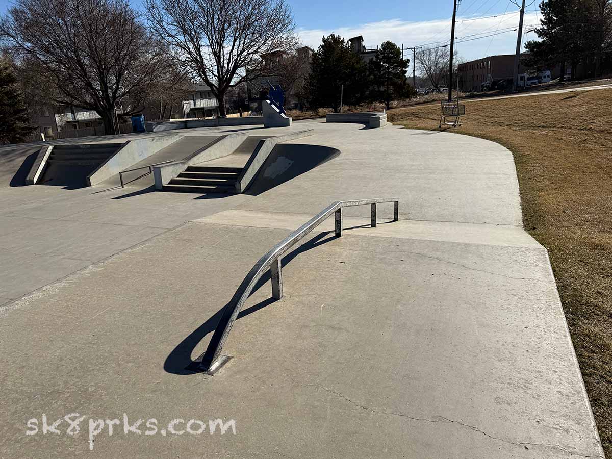 Edgewater Skatepark ride-on rail