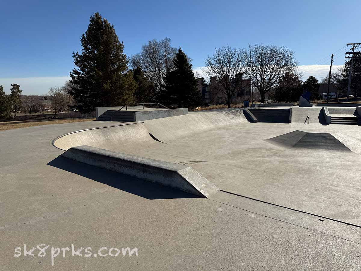 Edgewater Skatepark ledge and quarter pipe