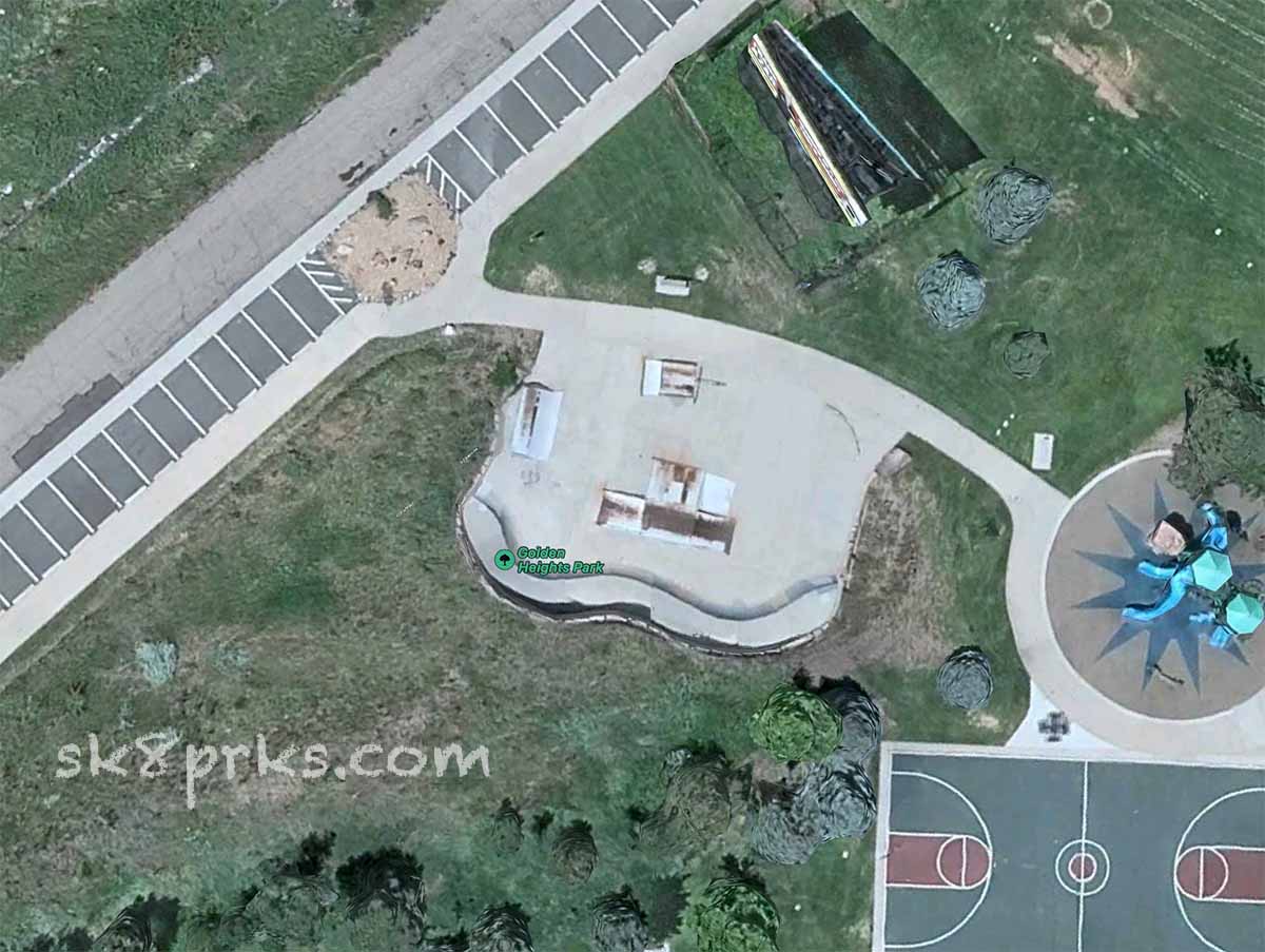 Golden Heights Skatepark satellite view