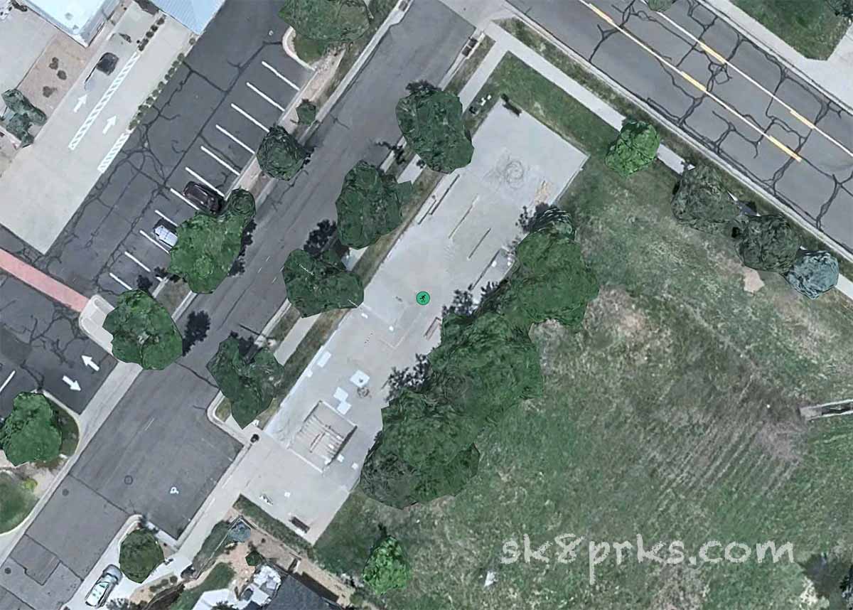 Lakewood Skatepark satellite view