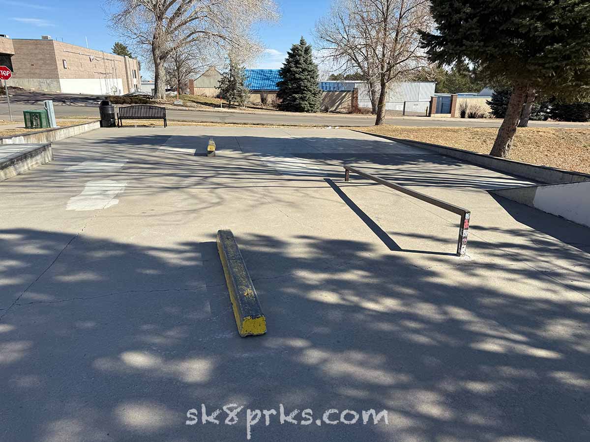 Lakewood Skatepark curbs and rail