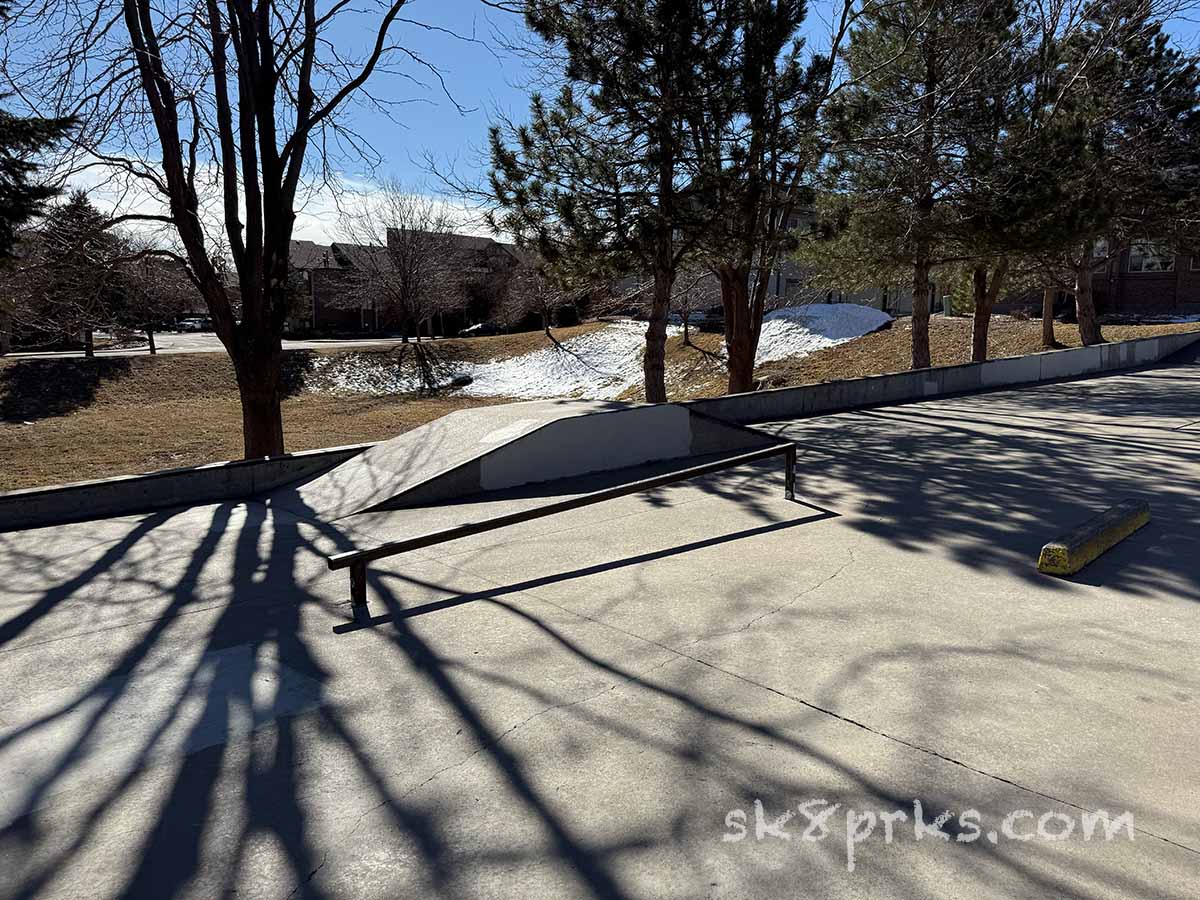 Lakewood Skatepark slightly down rail