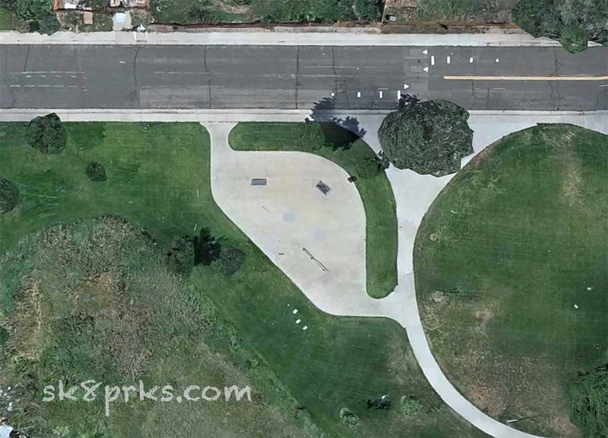 Pecos Park Skatepark satellite view