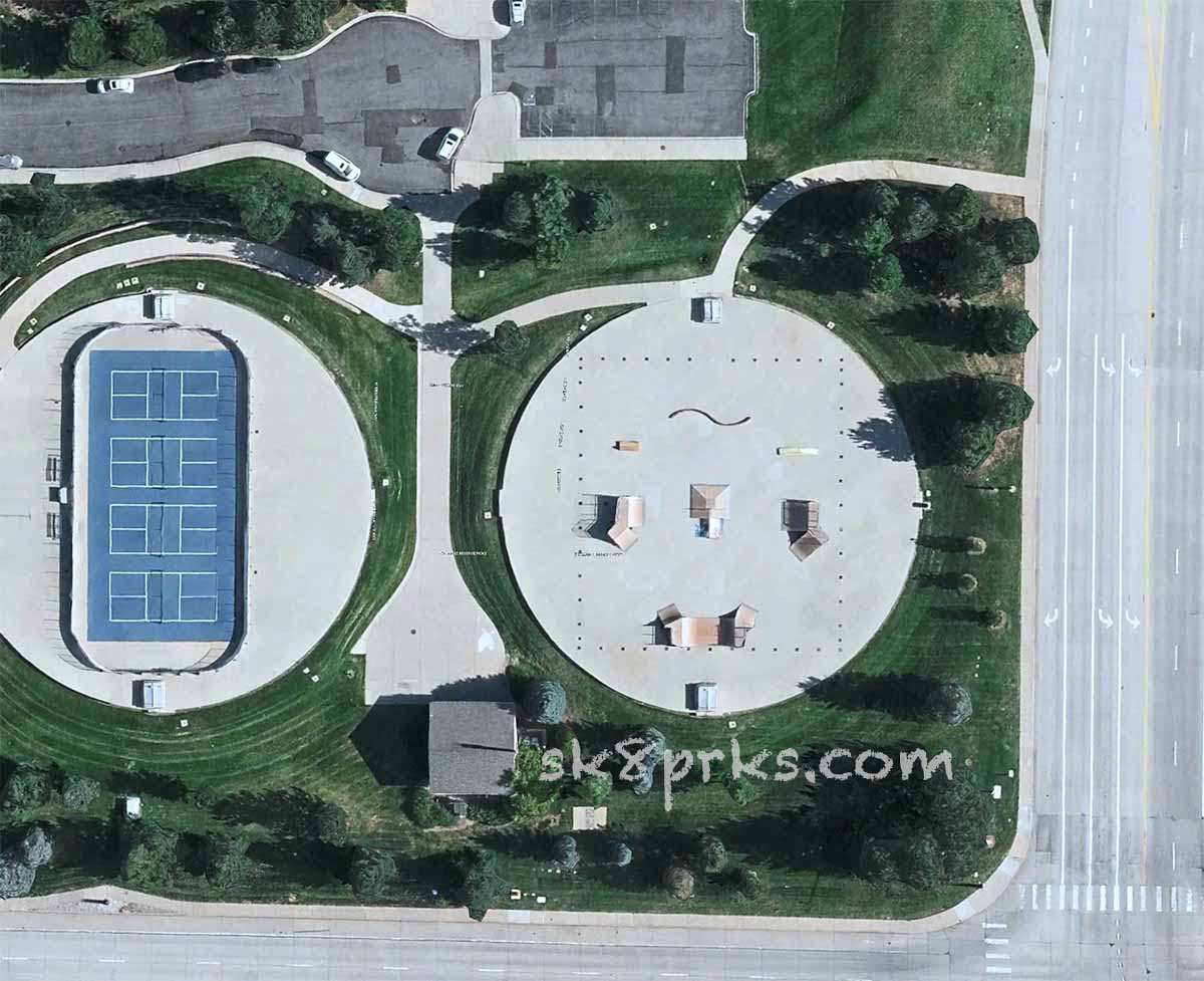 Tanks Skatepark satellite view