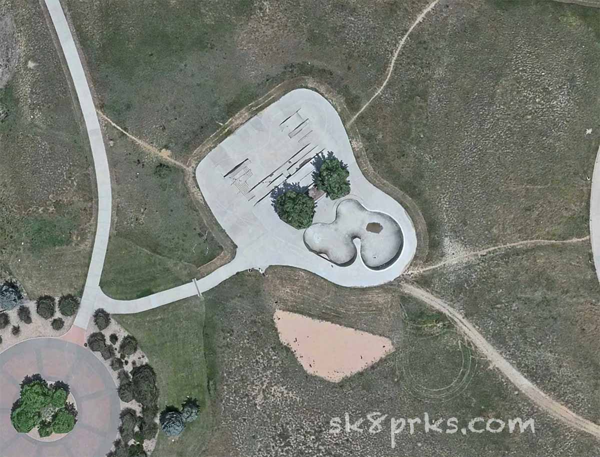 Westminster City Park Skatepark satellite view