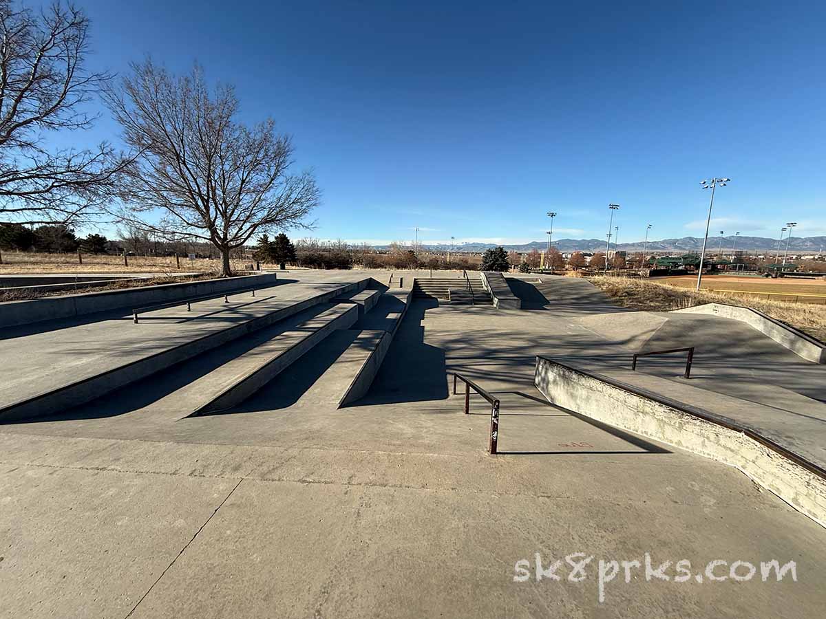 Westminster City Park Skatepark ledges, banks, rail and hubba